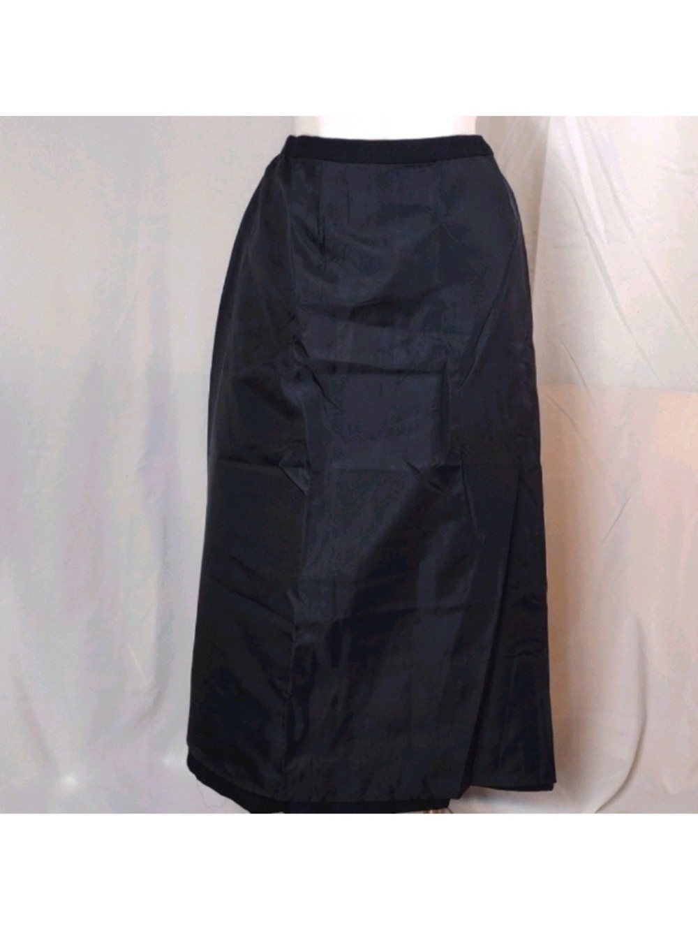 Talbots Irish Linen Black A-Line Fully Lined Skirt Size 18W